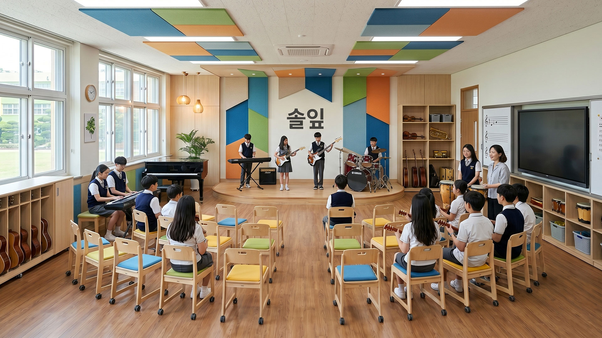 중학교 음악실 인테리어 및 리모델링 트렌드